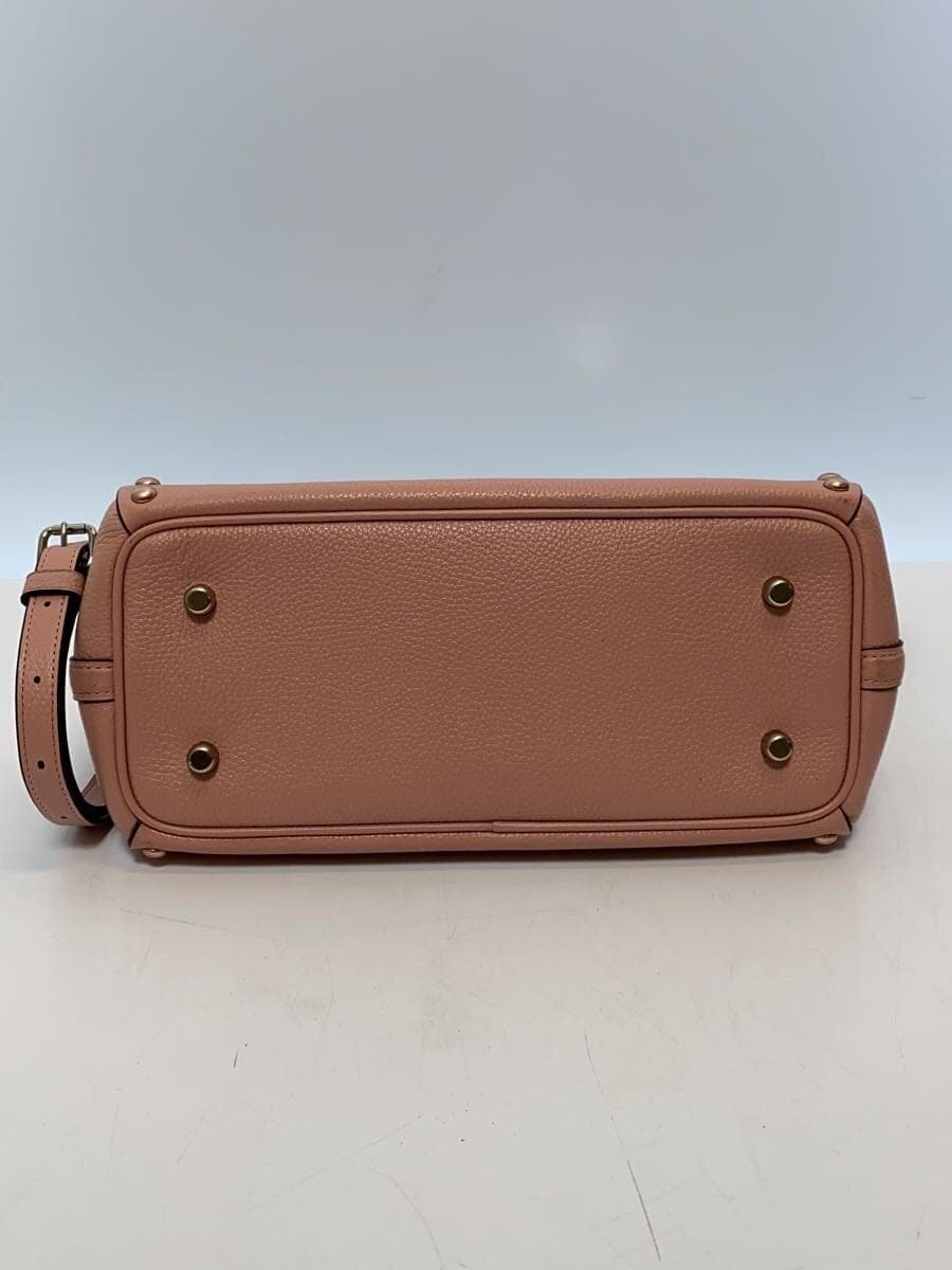 COACH Handbag Pebbled All Leather Leather PNK 36013 4