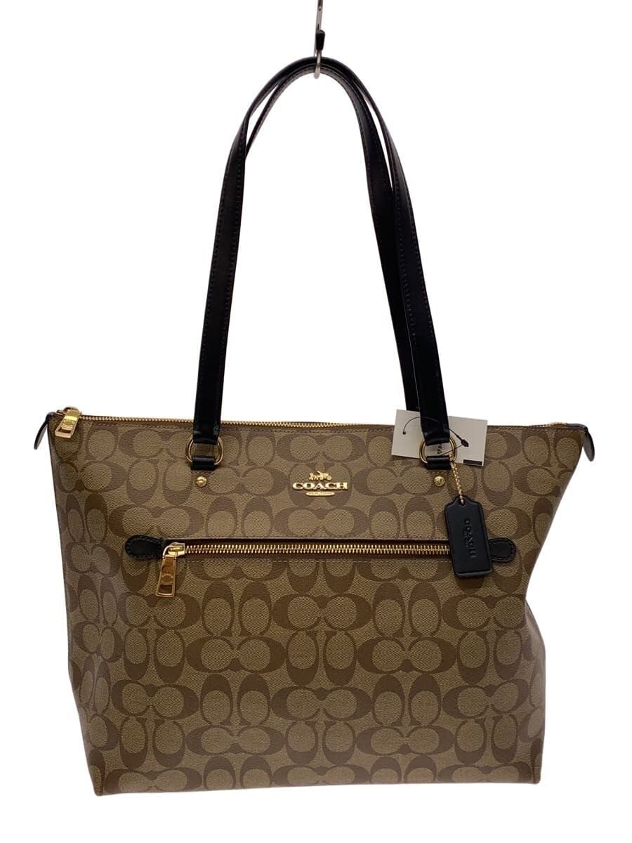 COACH Gallery Tote Signature Beige PVC BRW Allover Pattern F79609 IMCBI