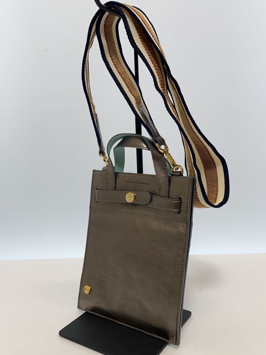 A.D.M.J. Shoulder Bag Leather GRY 2