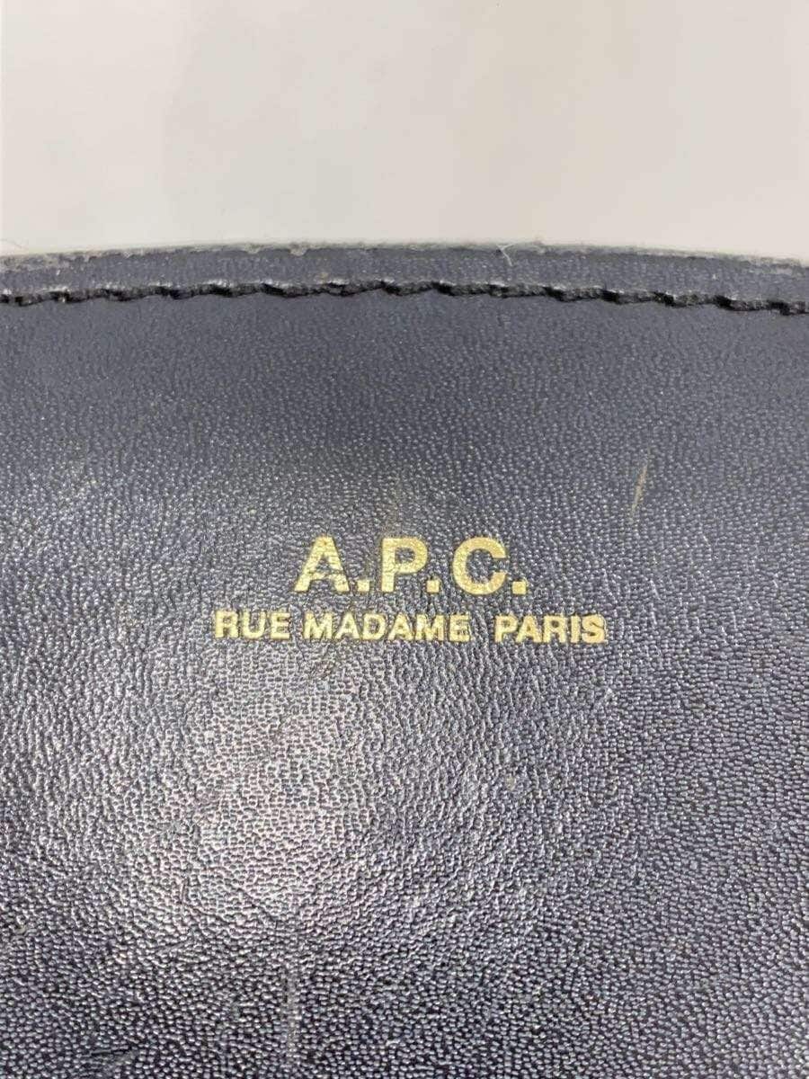 A.P.C. Shoulder Bag Leather Black Plain 1217 5