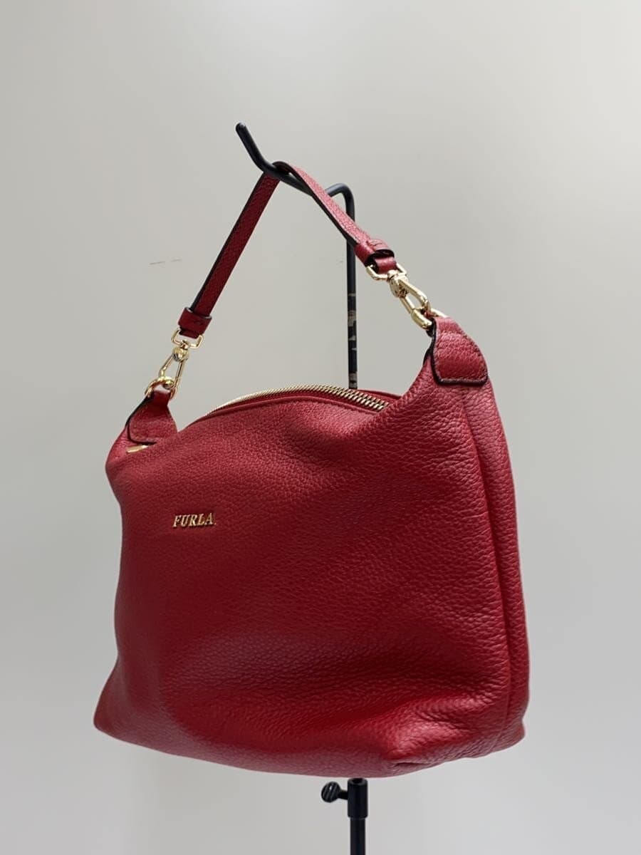 FURLA Handbag Leather RED 2