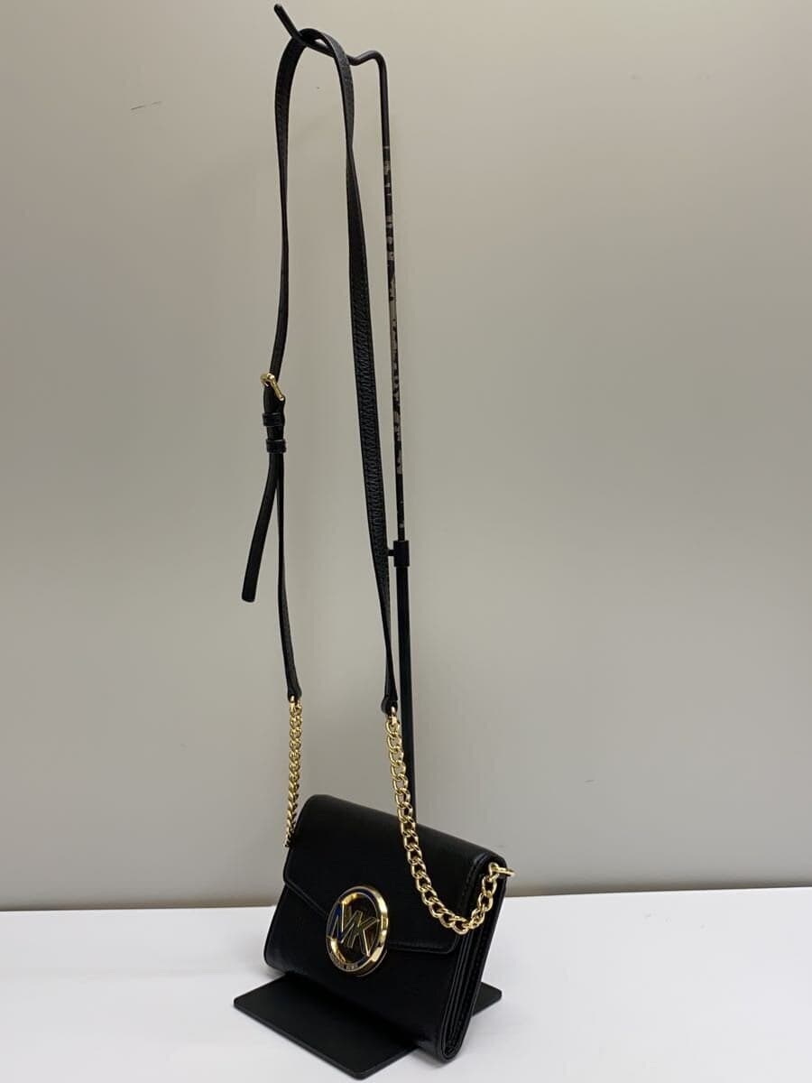 MICHAEL KORS Shoulder Bag Leather BLK AI-1505 2