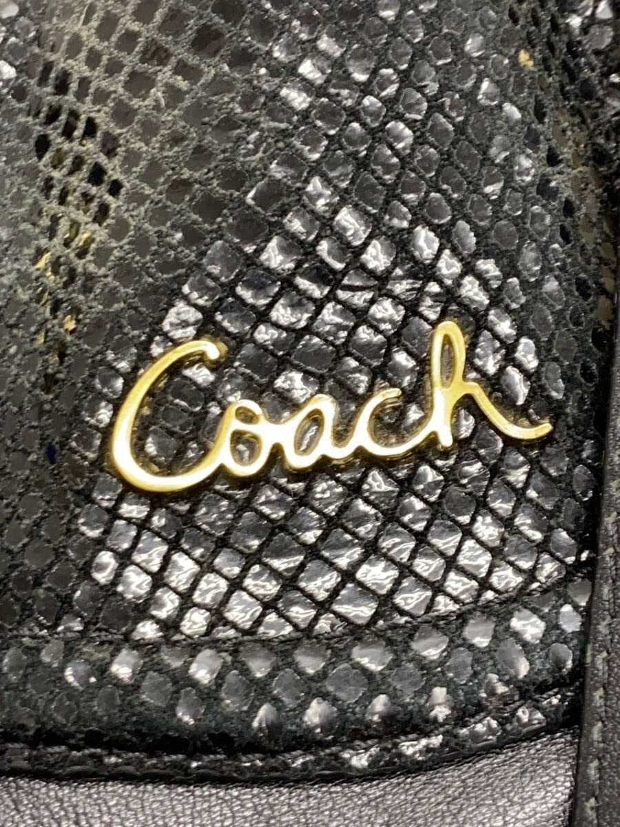 COACH Shoulder Bag_All Leather Leather BLK ※Corner Wear 5