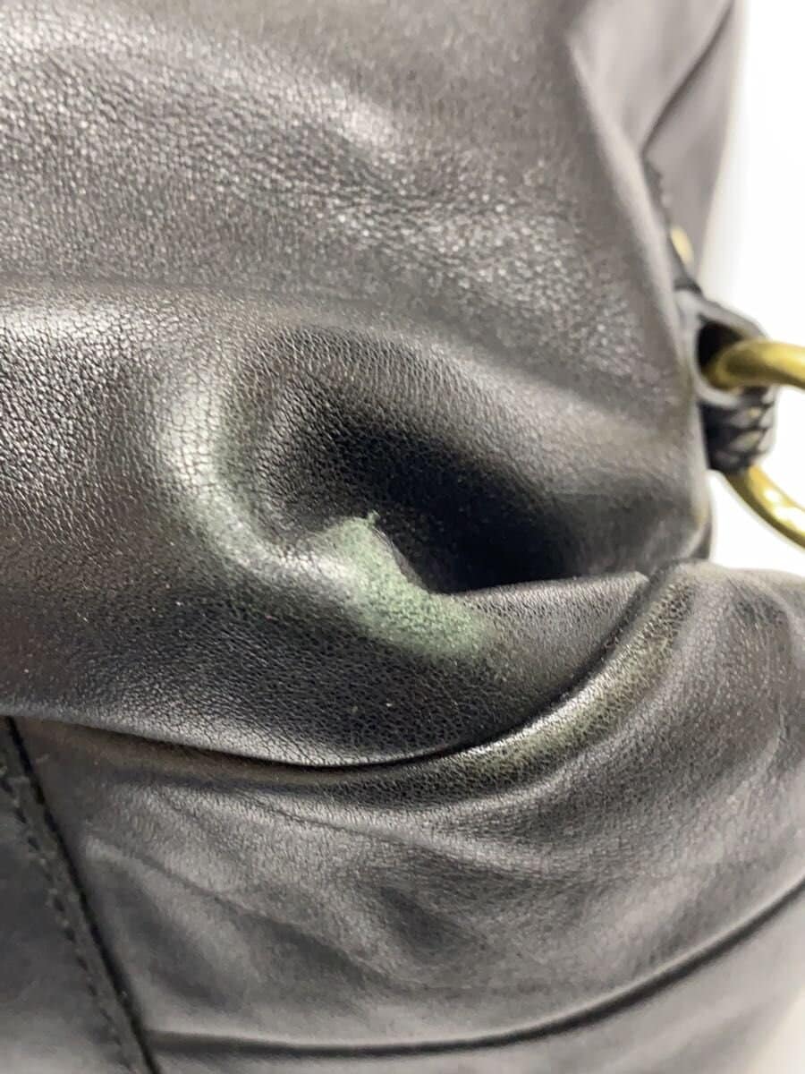 COACH Shoulder Bag_All Leather Leather BLK ※Corner Wear 9