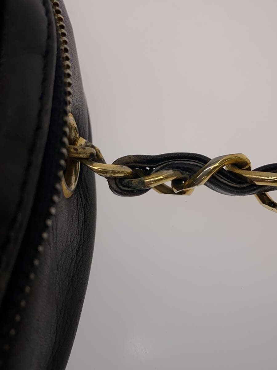 CHANEL Handbag Leather Black Solid Color 8