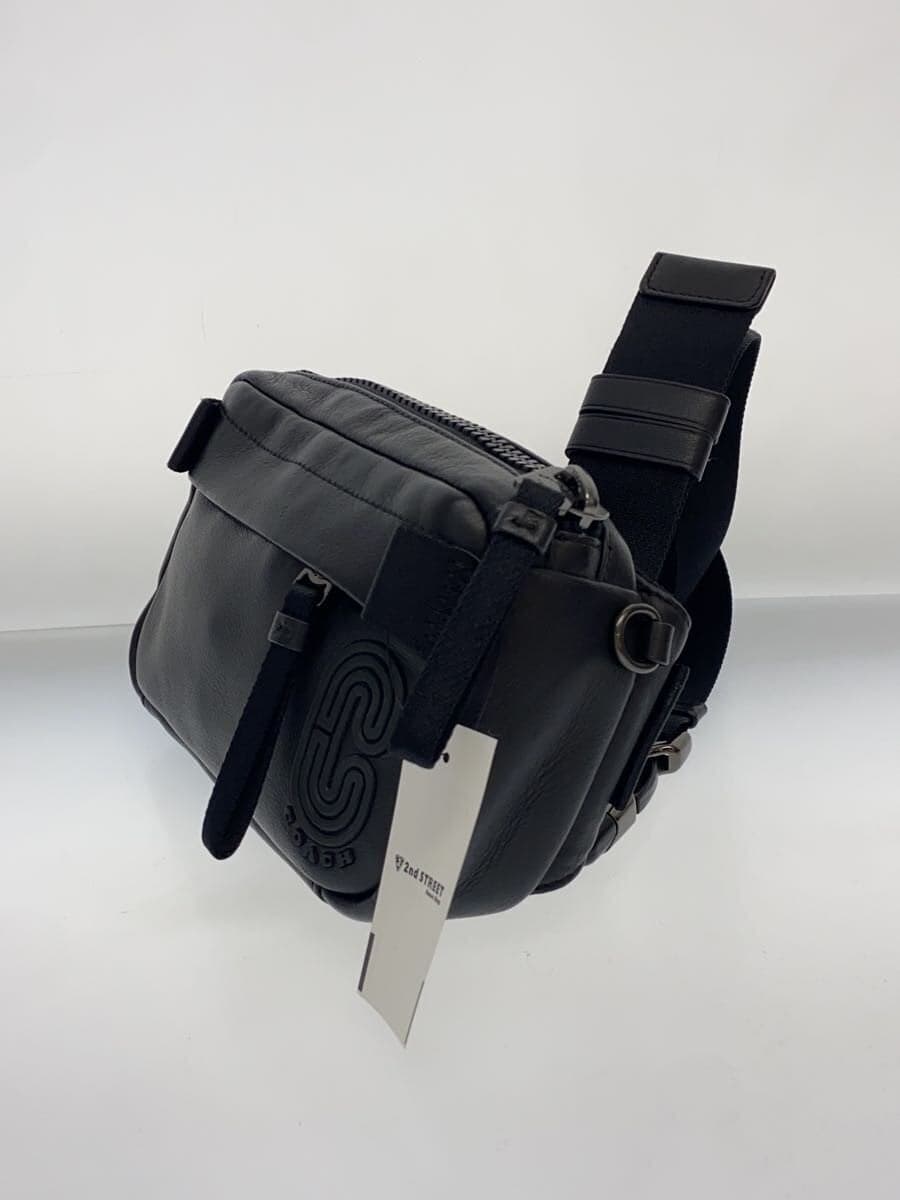 COACH Mini Edge Belt Bag Leather BLK 2
