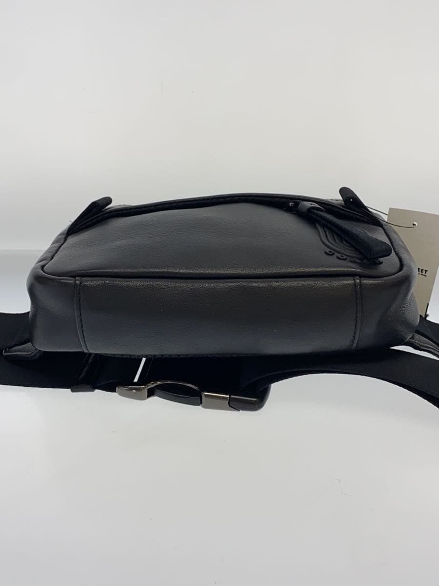 COACH Mini Edge Belt Bag Leather BLK 4