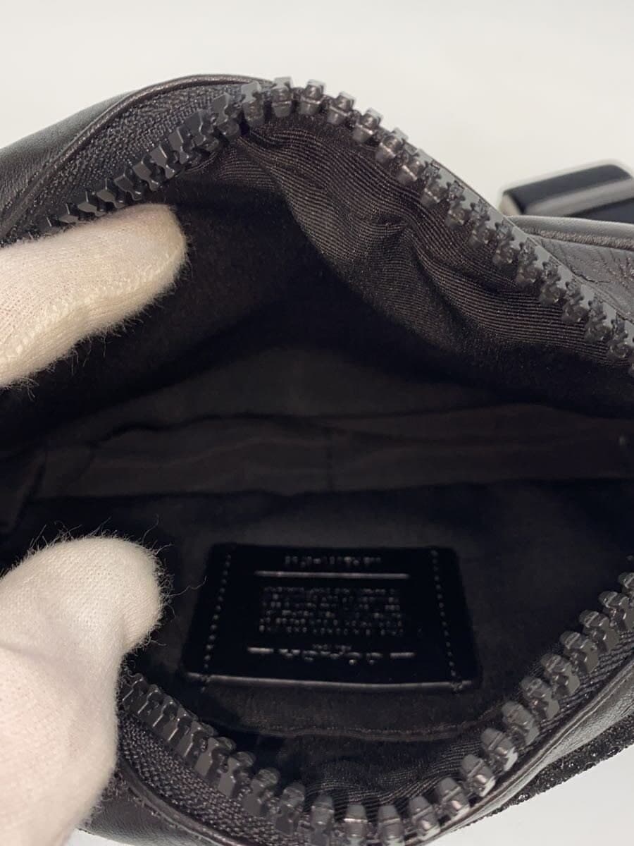 COACH Mini Edge Belt Bag Leather BLK 6