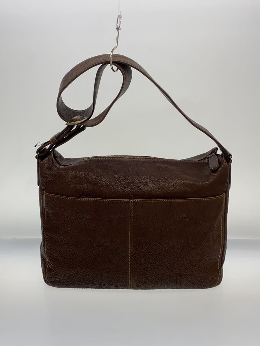 Tsuchiya Kaban Shoulder Bag Leather BRW Plain 3