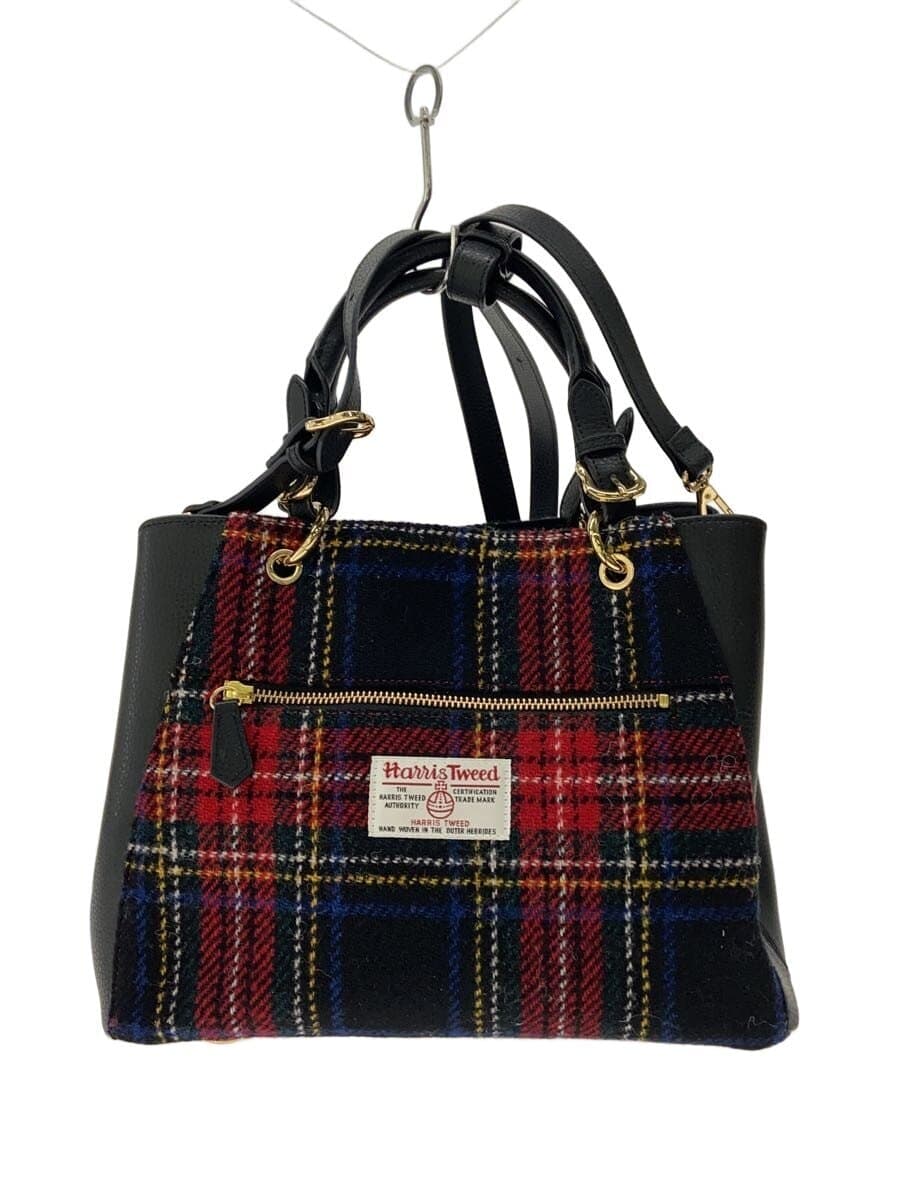 Samantha Thavasa x HARRIS TWEED Shoulder Bag BLK