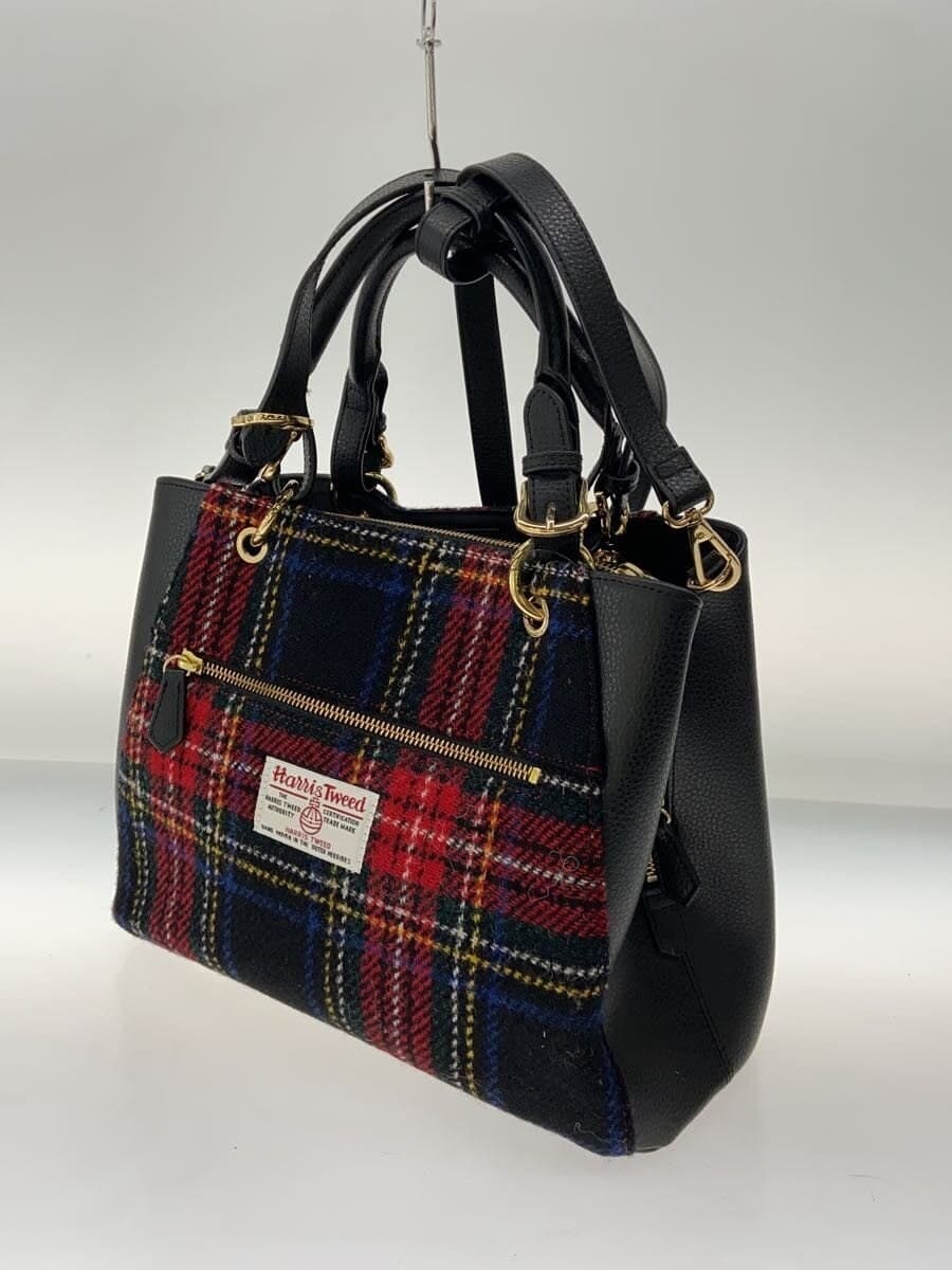 Samantha Thavasa x HARRIS TWEED Shoulder Bag BLK 2