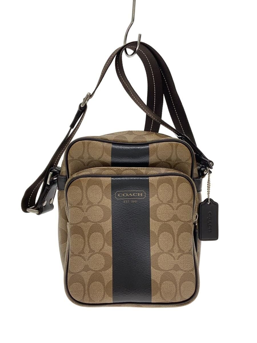 COACH Shoulder Bag Leather BRW F70589