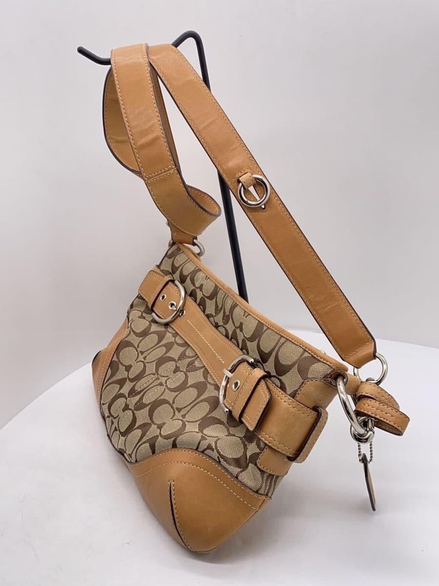 COACH Shoulder Bag Canvas KHK 2