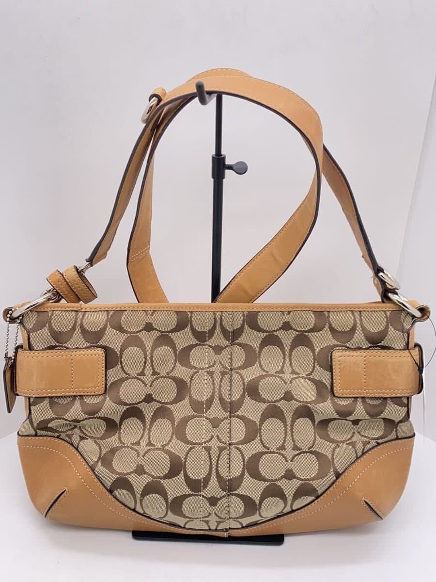 COACH Shoulder Bag Canvas KHK 3