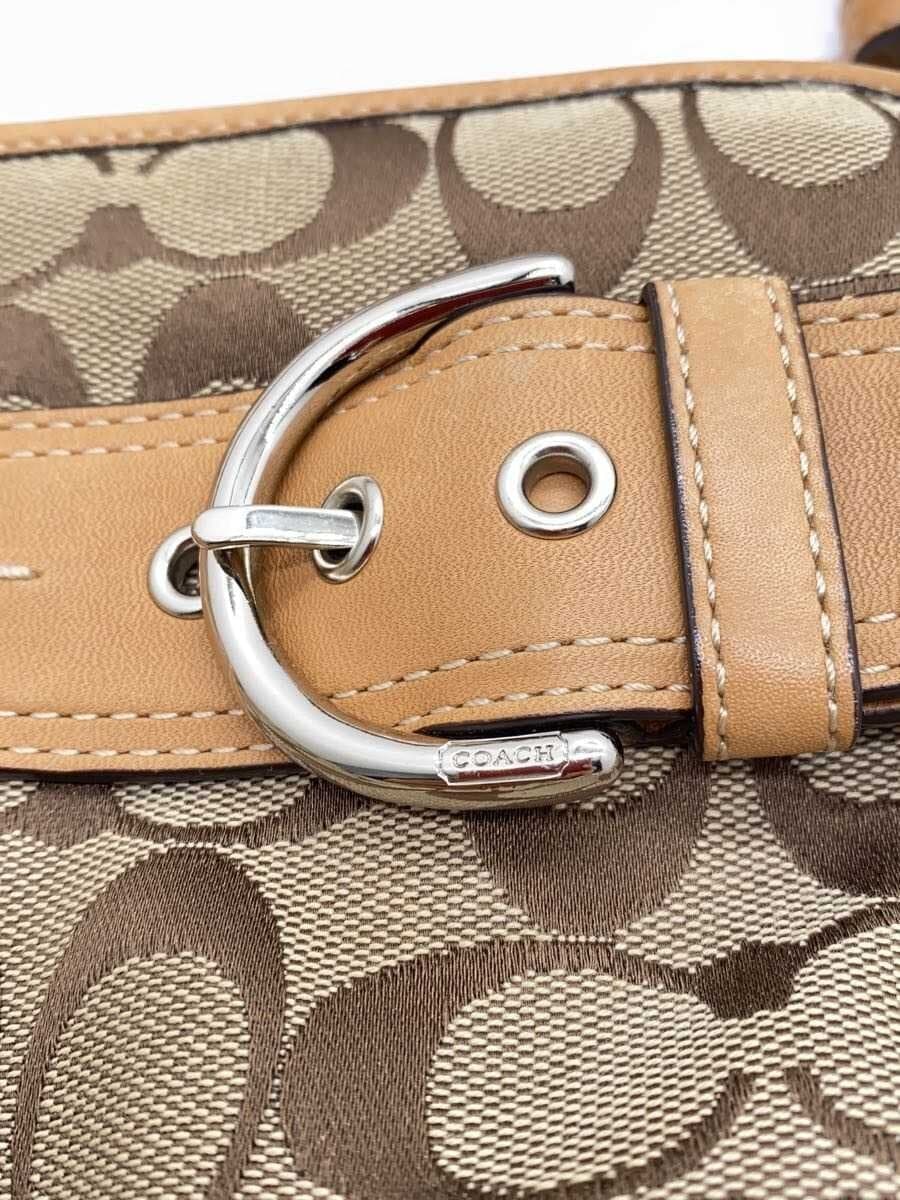 COACH Shoulder Bag Canvas KHK 5