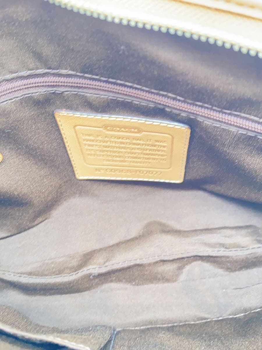 COACH Shoulder Bag Canvas KHK 6