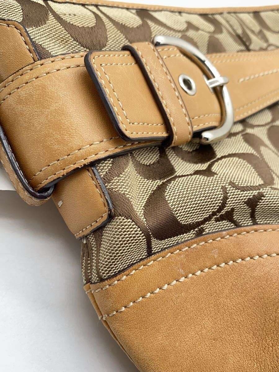 COACH Shoulder Bag Canvas KHK 8