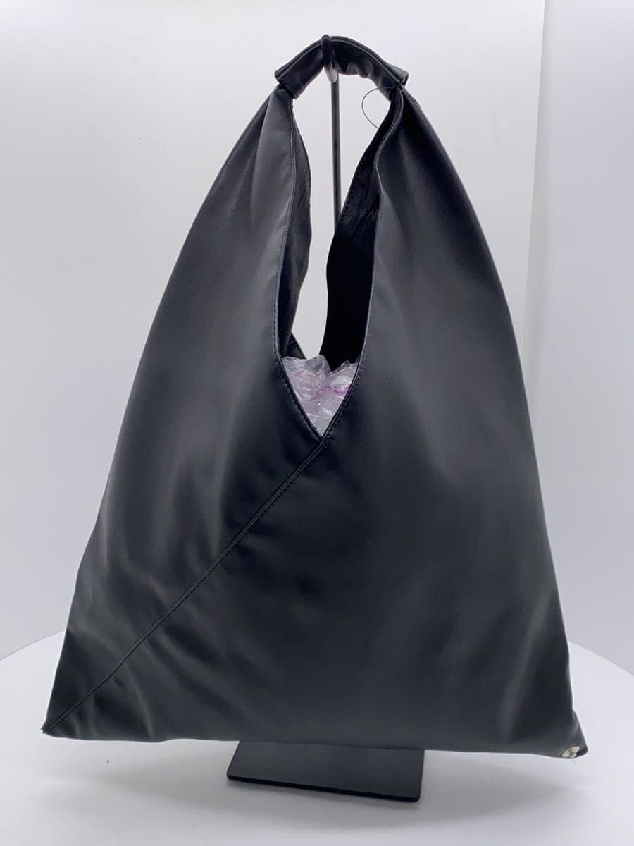 MM6 Tote Bag Leather BLK Solid 3