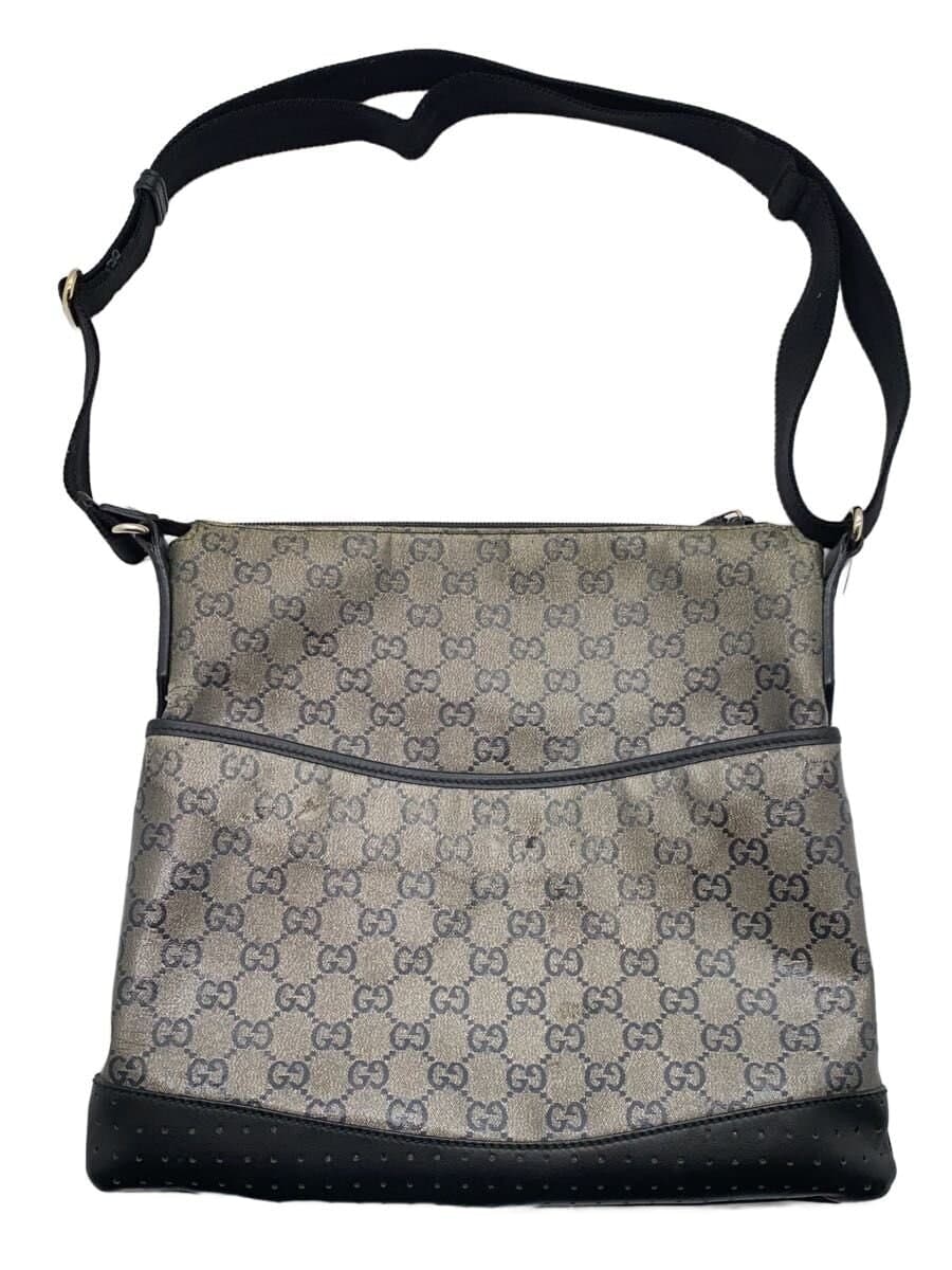 GUCCI Shoulder Bag_GG Crystal Canvas BRW Surface With Fabric Deterioration