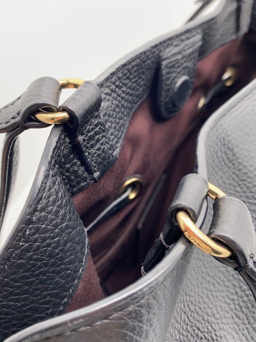 COACH Tote Bag Leather BLK Solid G2279 7