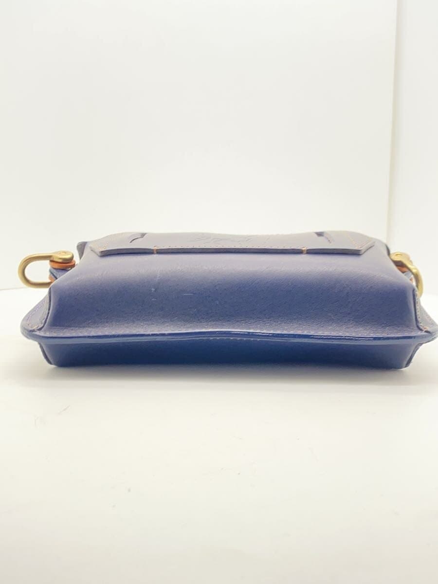 BEER BELLY Shoulder Bag Leather NVY Plain DOUBLE FLAPS S 4