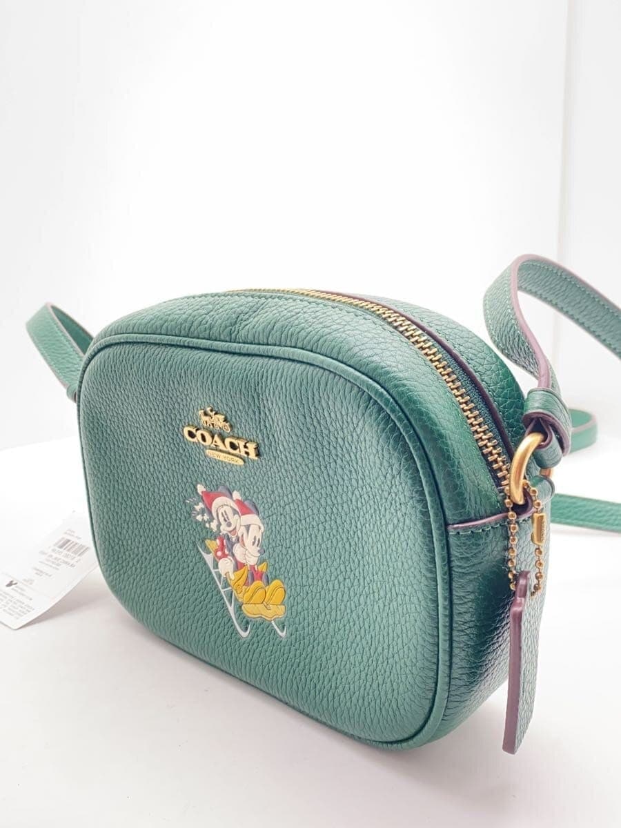 COACH shoulder bag leather GRN 2