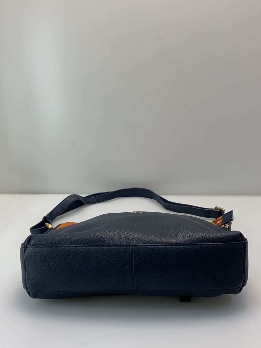 PALIO Shoulder Bag Leather NVY Solid 4