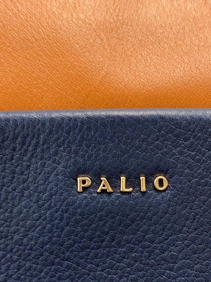 PALIO Shoulder Bag Leather NVY Solid 5