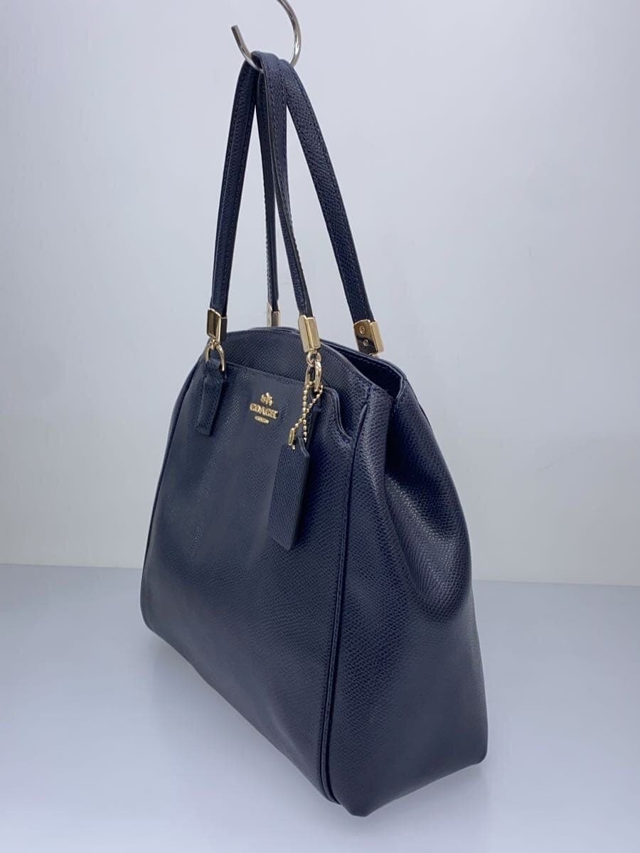 COACH shoulder bag leather NVY plain F34663 2