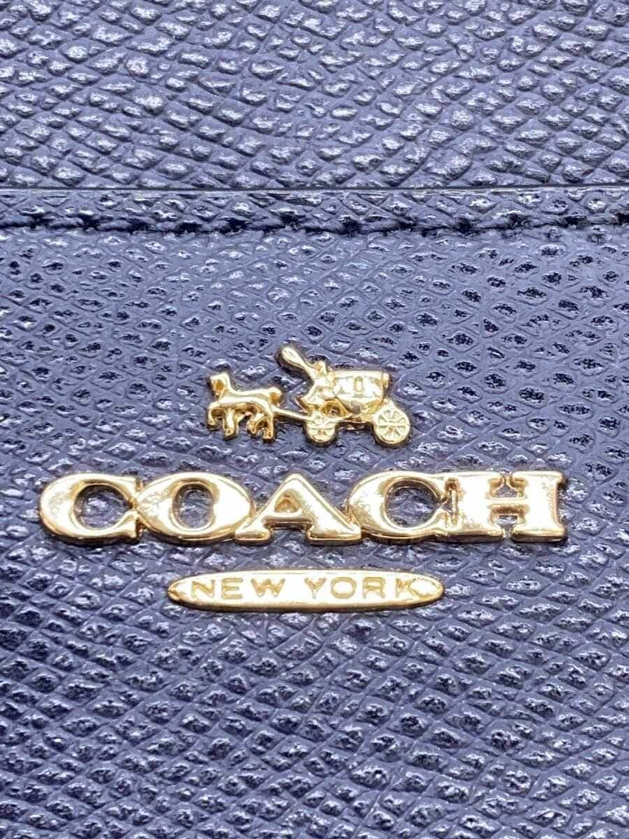 COACH shoulder bag leather NVY plain F34663 5