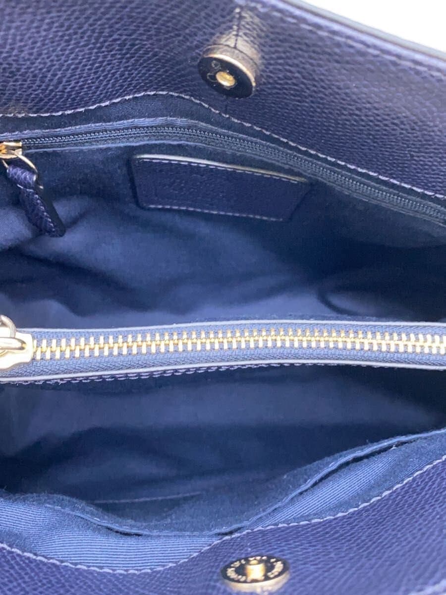 COACH shoulder bag leather NVY plain F34663 6