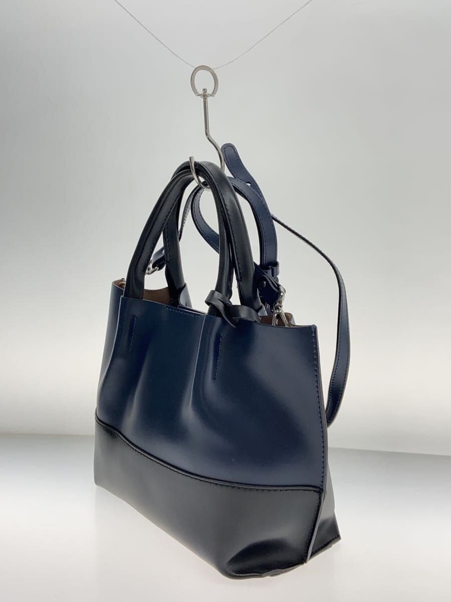 GIANNI CHIARINI Shoulder Bag Leather NVY Solid 2