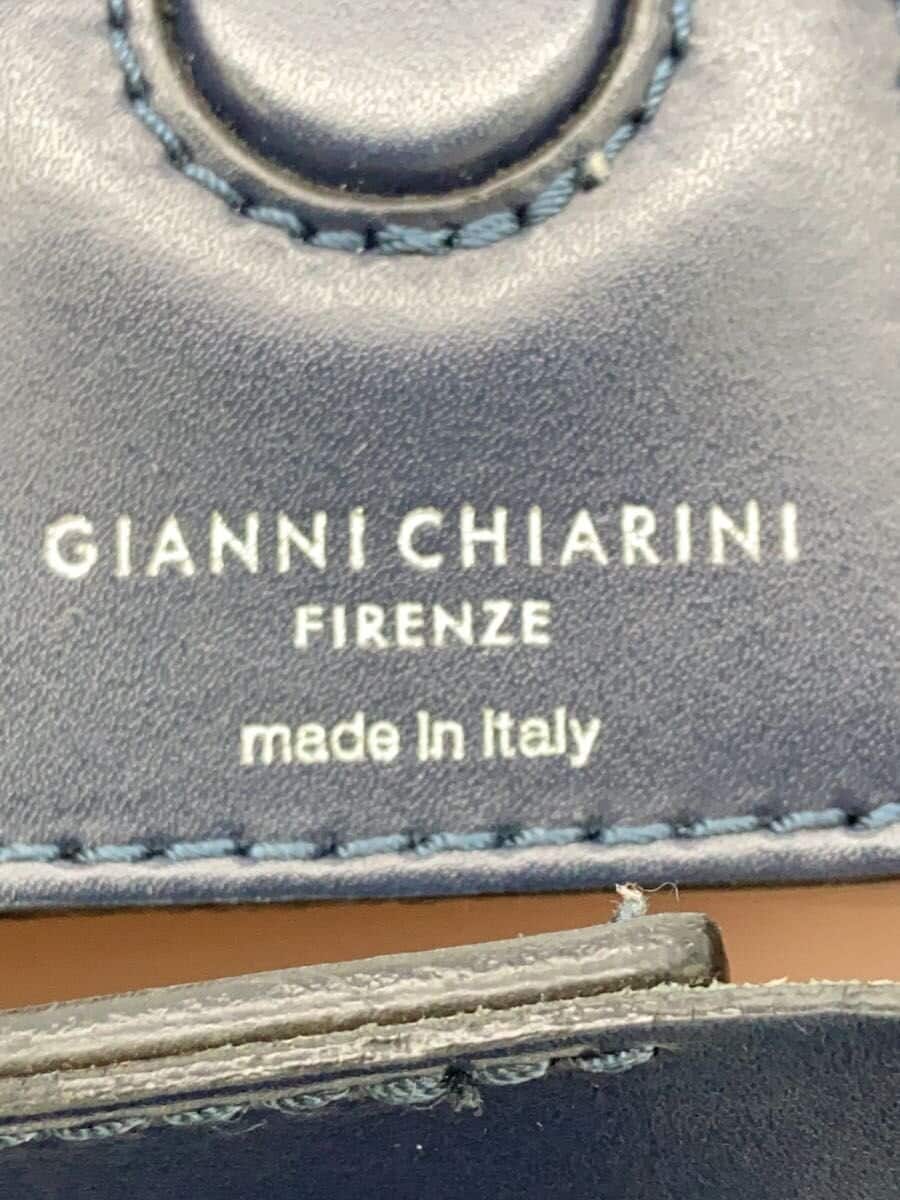 GIANNI CHIARINI Shoulder Bag Leather NVY Solid 5