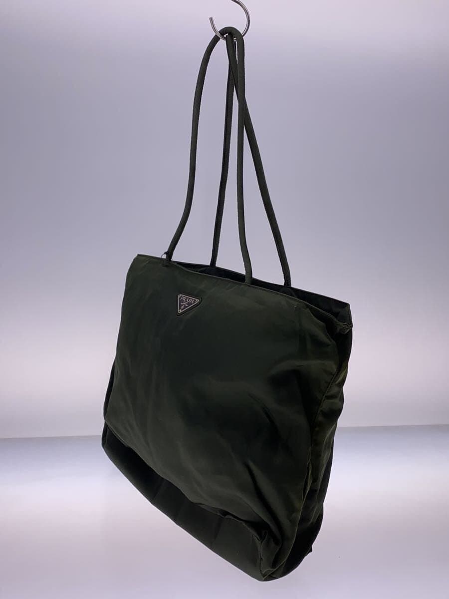 PRADA Tote Bag Nylon GRN Solid 2