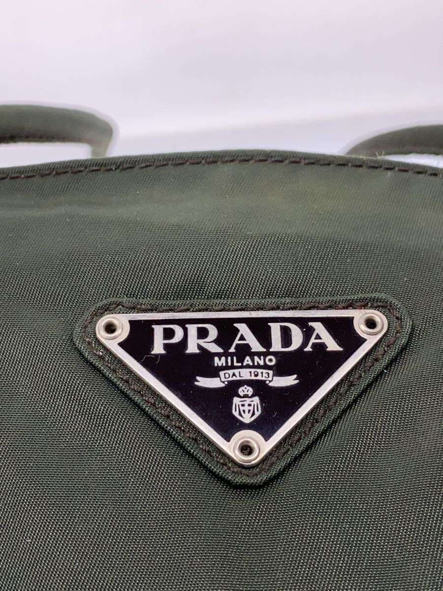 PRADA Tote Bag Nylon GRN Solid 5