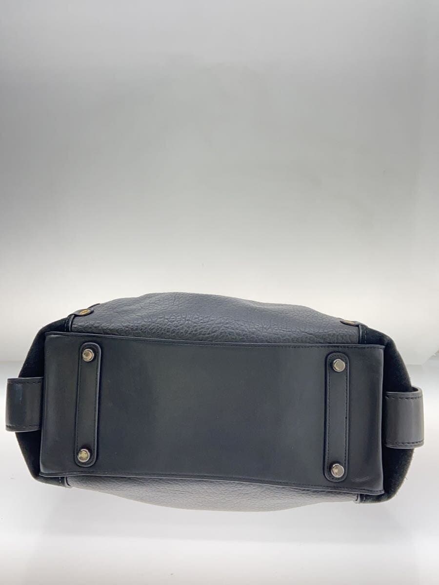 COACH Tote Bag Leather BLK Solid 21349 4