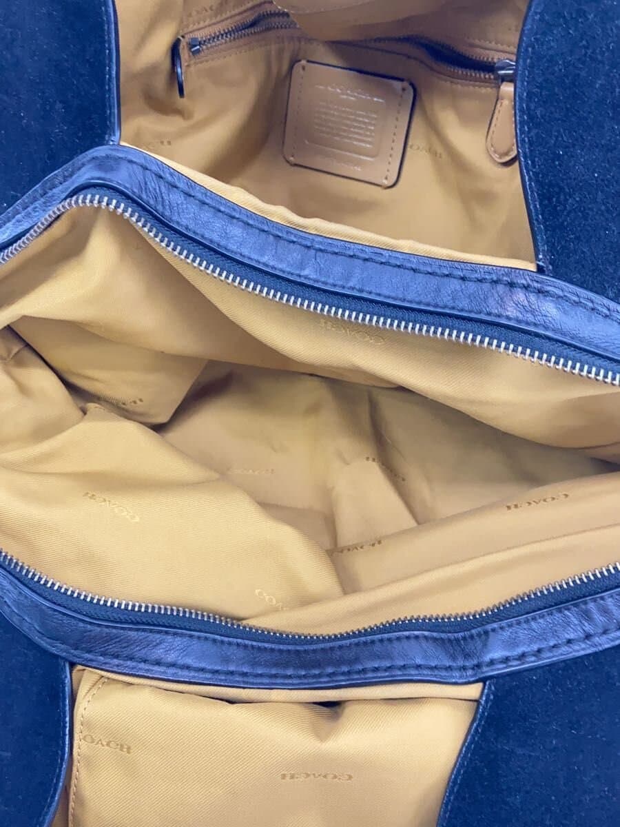 COACH Tote Bag Leather BLK Solid 21349 6