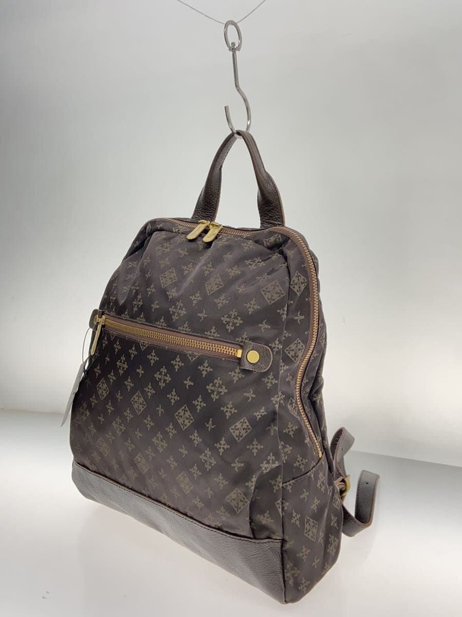 russet Backpack BRW All Over Pattern 2