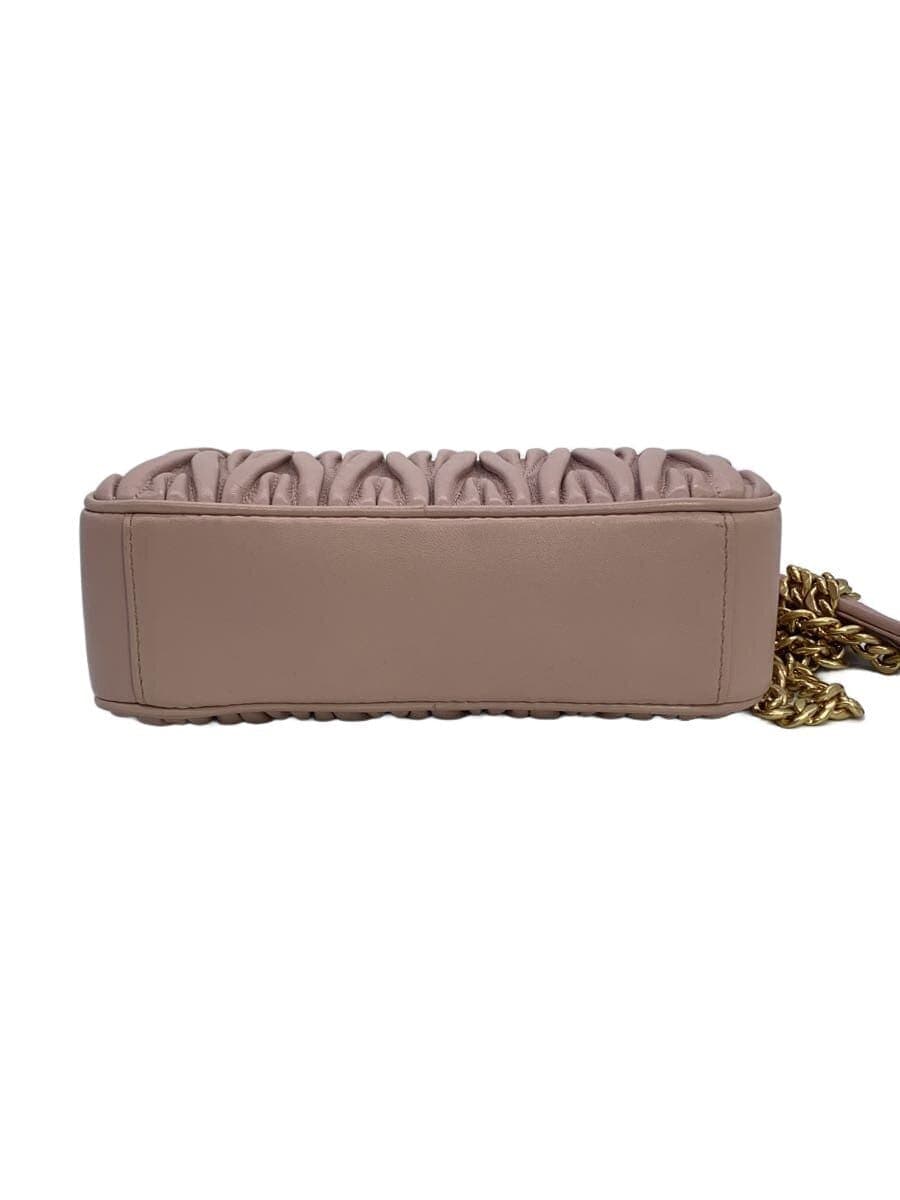 MIU MIU Shoulder Bag Leather PNK Solid 5bh118 4