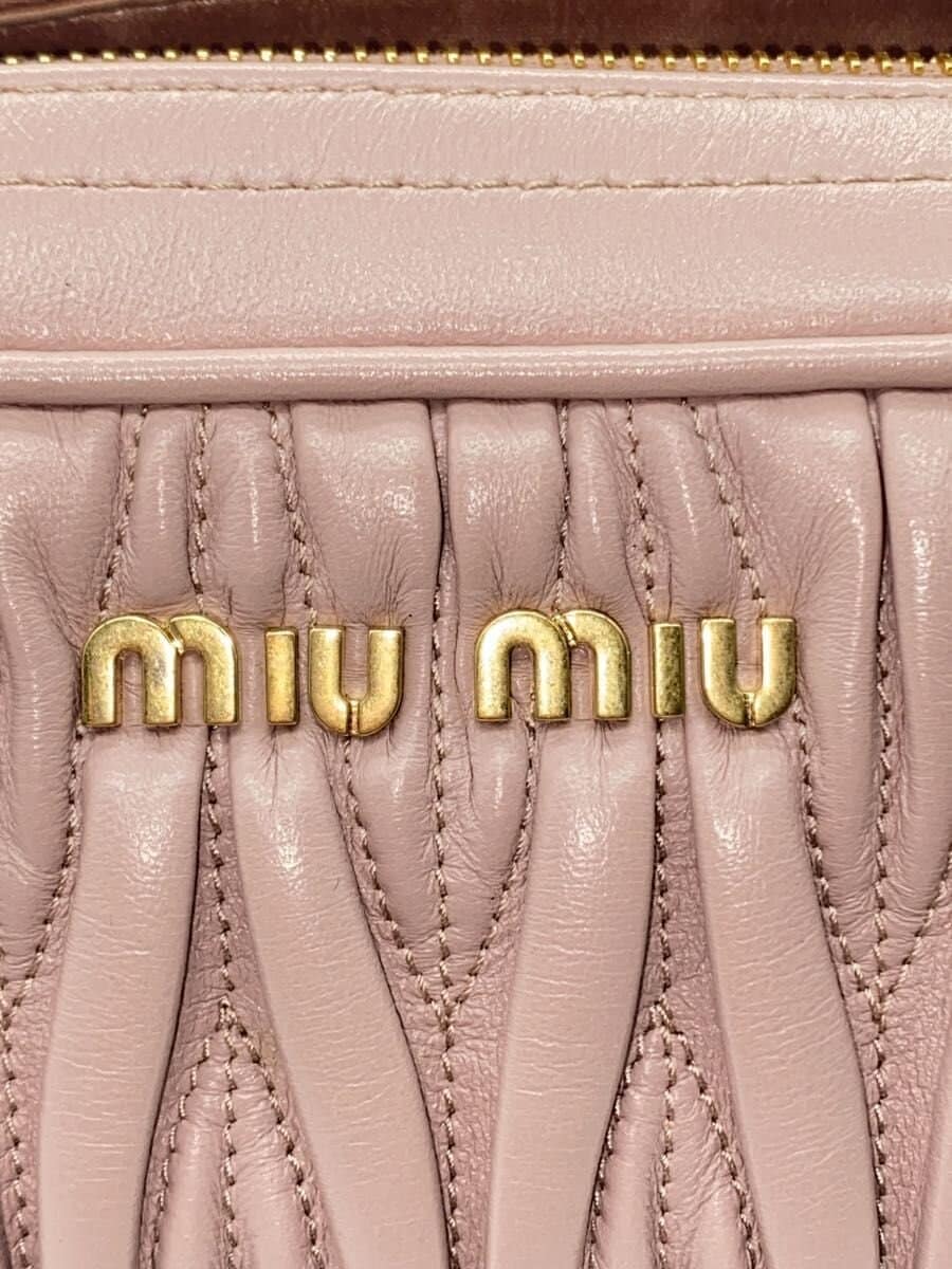MIU MIU Shoulder Bag Leather PNK Solid 5bh118 5