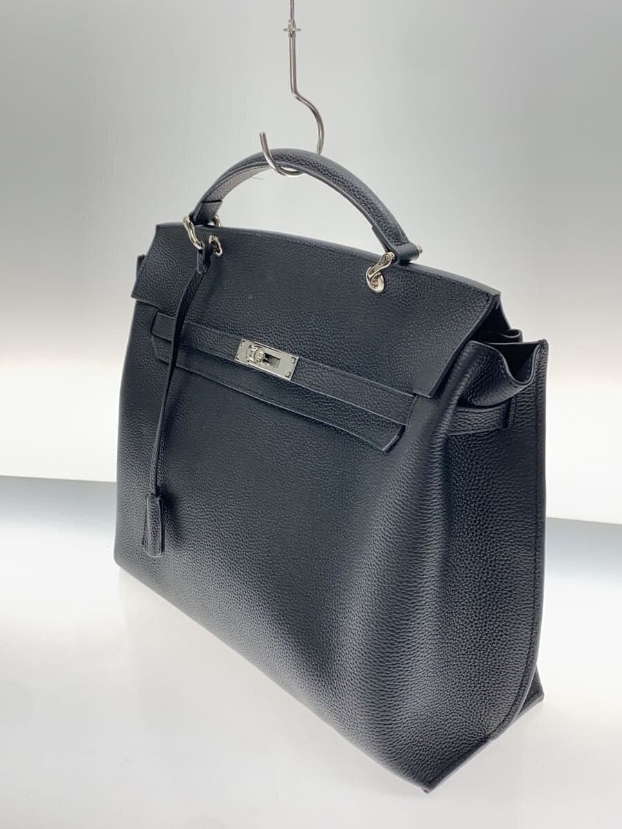 JISTORY Tote Bag Leather BLK Solid 2