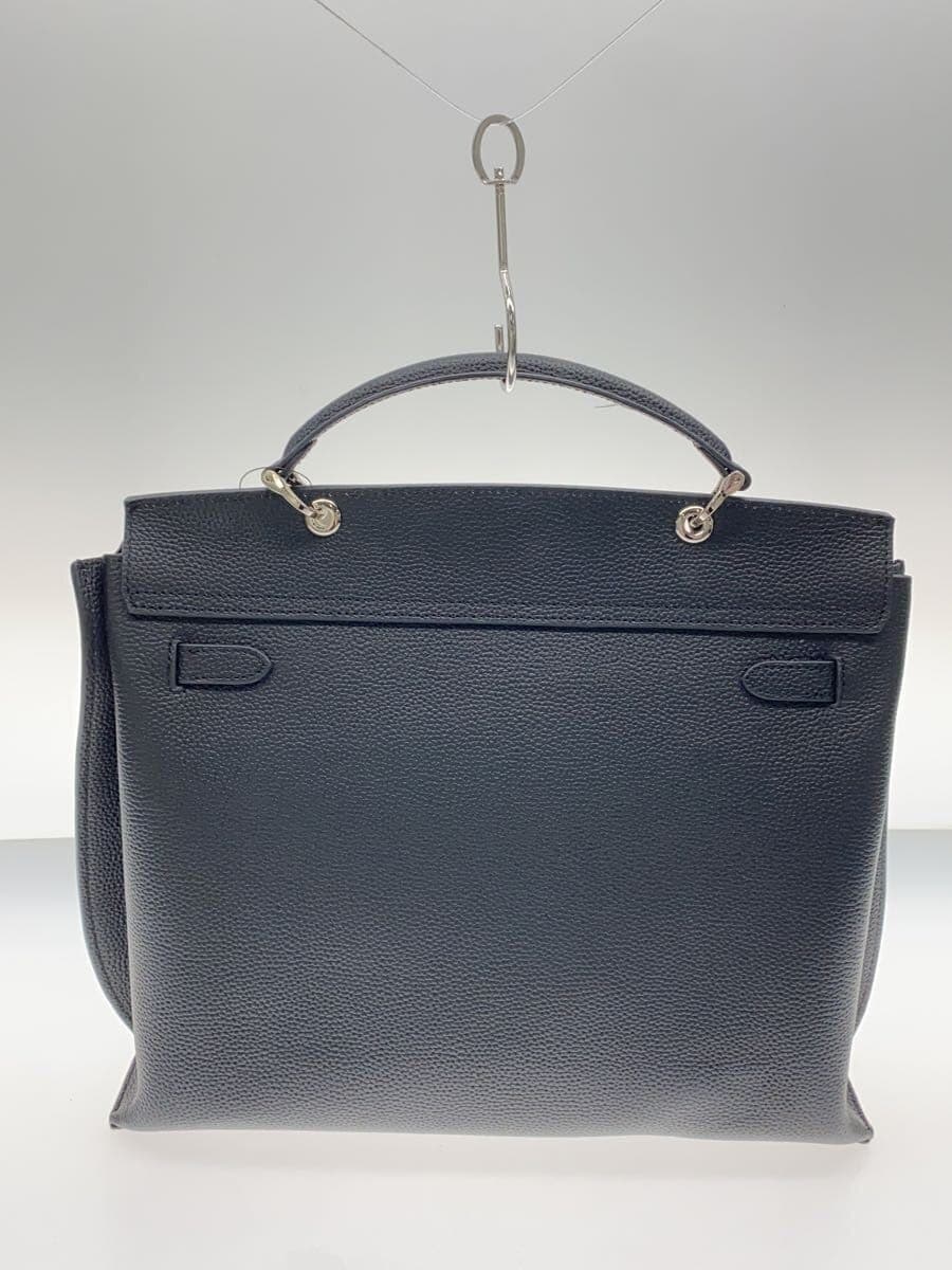 JISTORY Tote Bag Leather BLK Solid 3