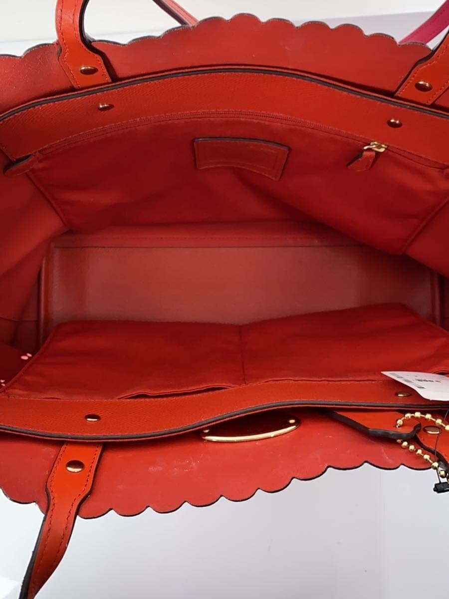 COACH Tote Bag Leather PNK Floral 6