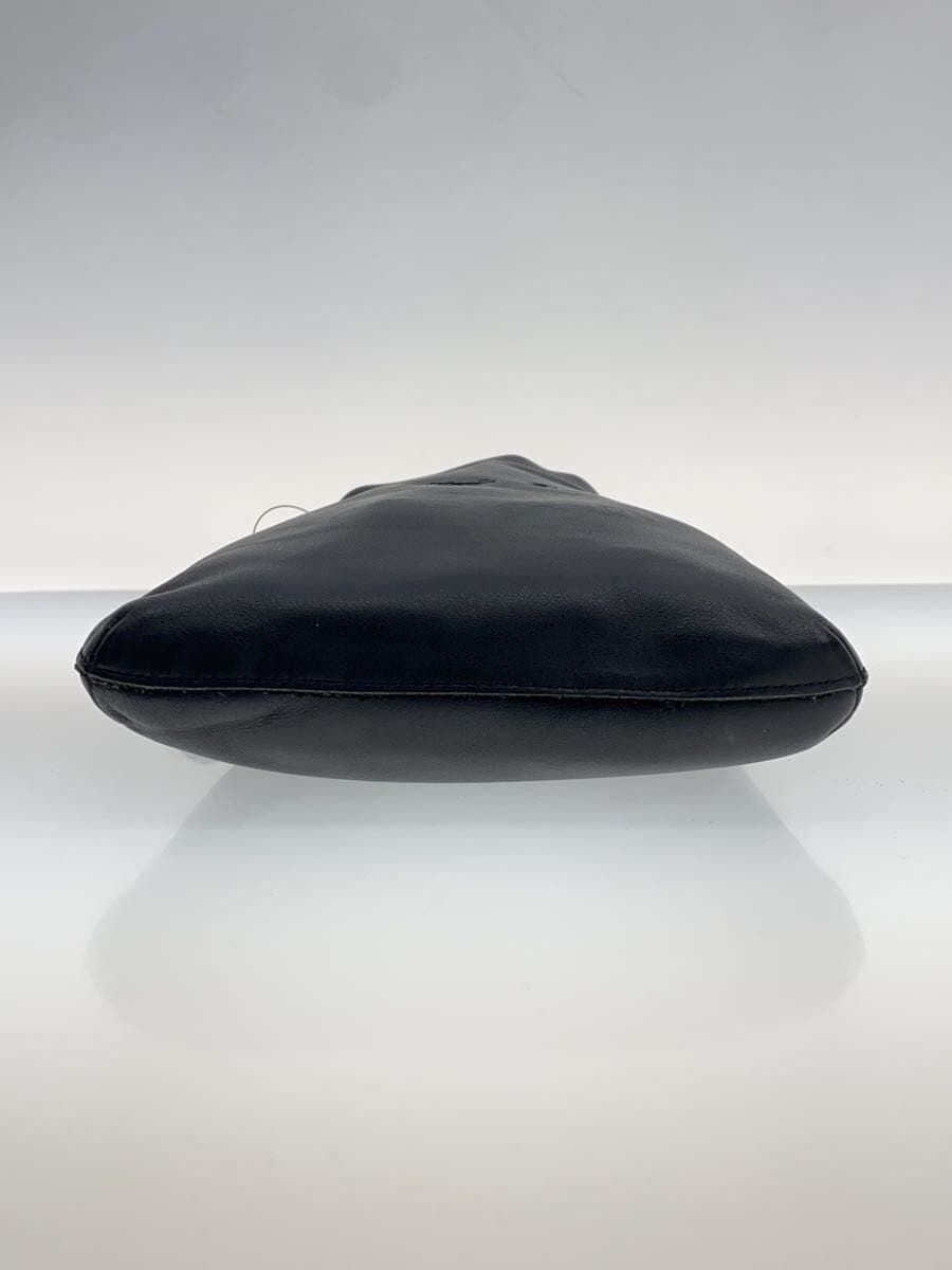 agnes b. Shoulder Bag Leather BLK Solid PAH02Z-03 4