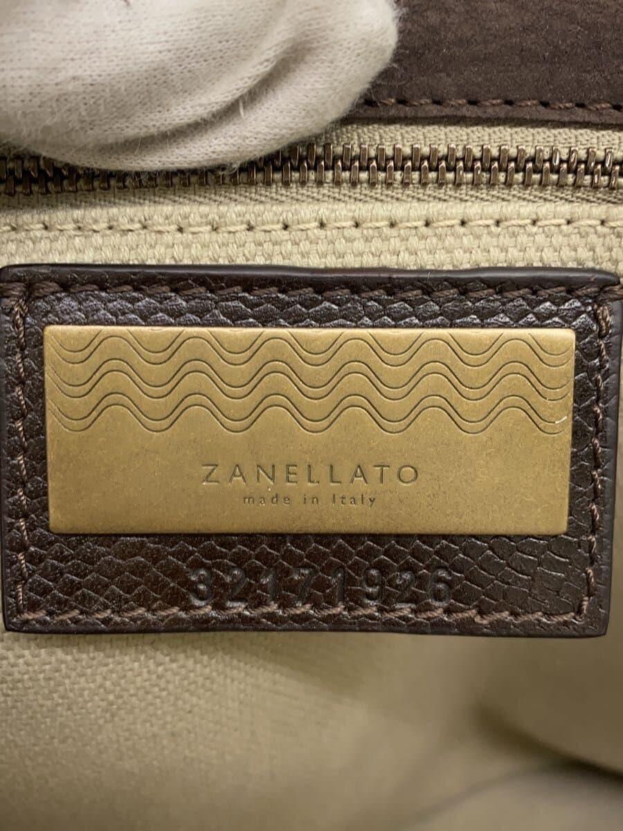 ZANELLATO Shoulder Bag Leather BRW Solid 5
