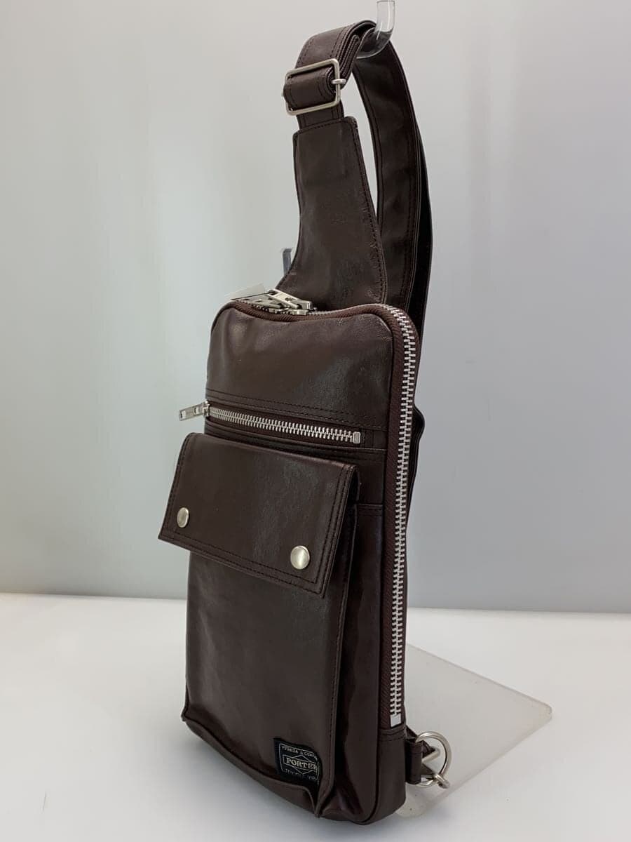 PORTER Shoulder Bag Leather BRW Solid 707-06127 2