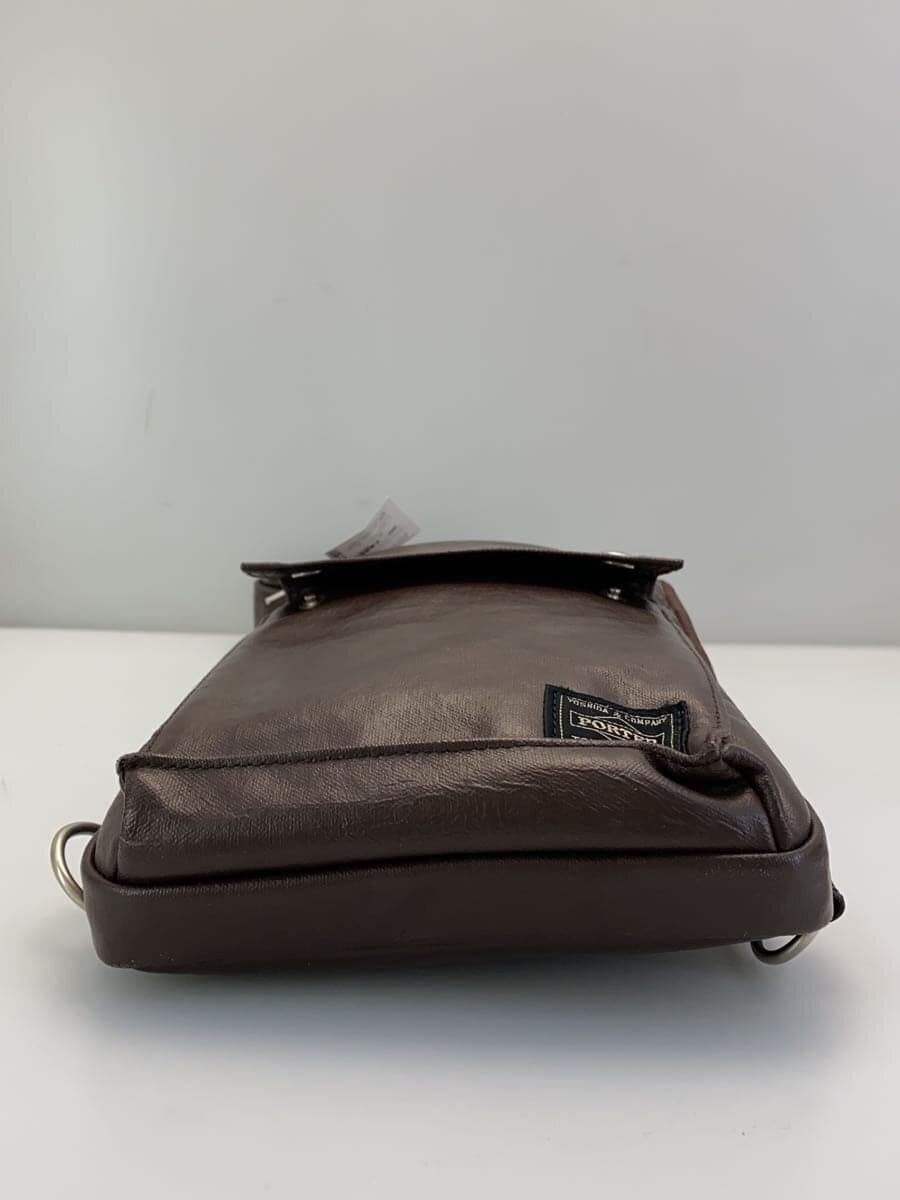 PORTER Shoulder Bag Leather BRW Solid 707-06127 4