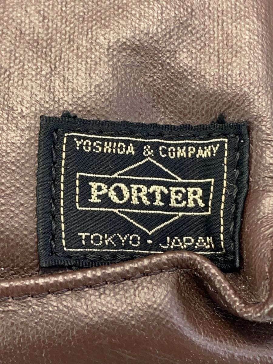 PORTER Shoulder Bag Leather BRW Solid 707-06127 5
