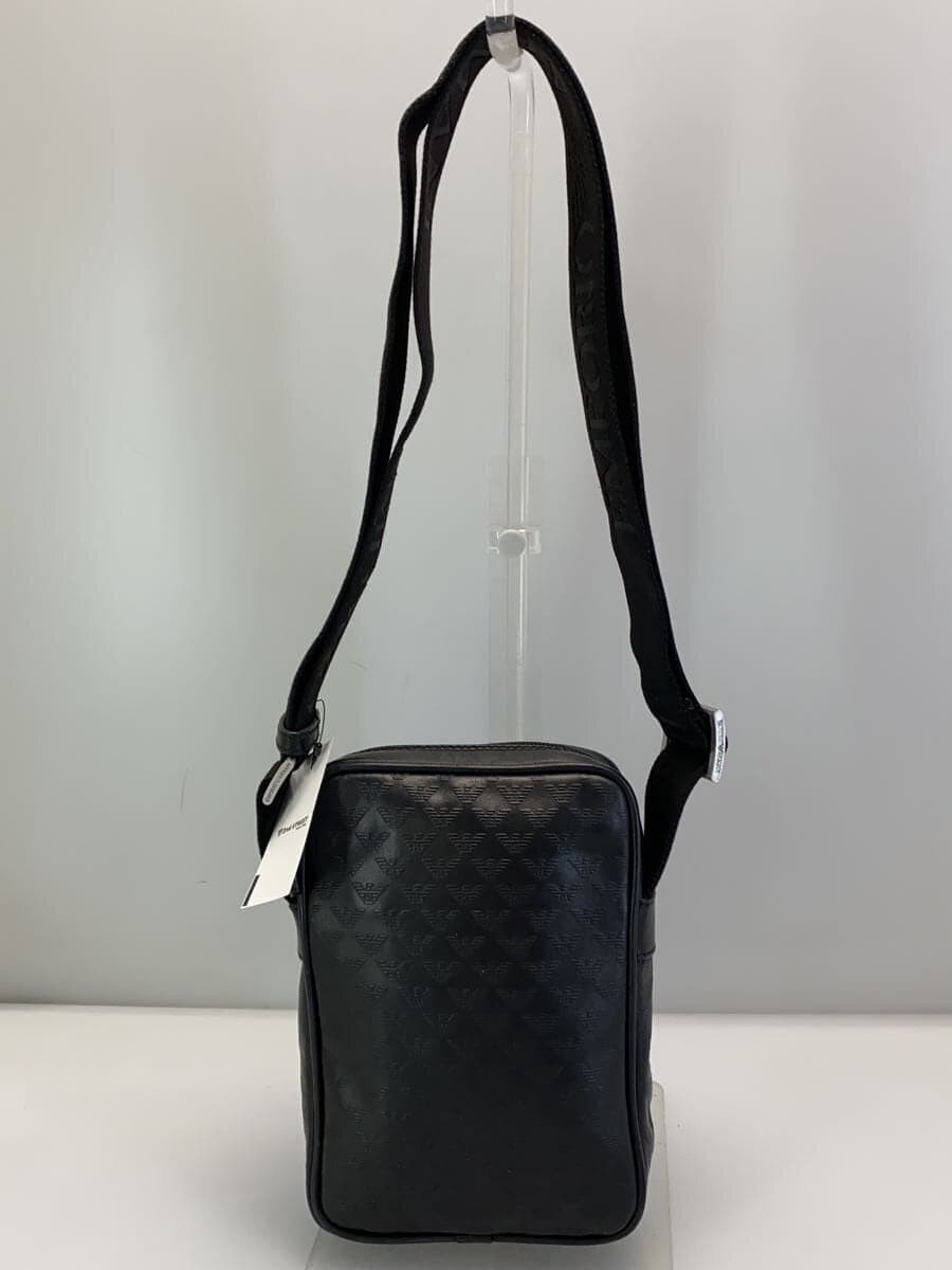 EMPORIO ARMANI Shoulder Bag Cowhide BLK 3