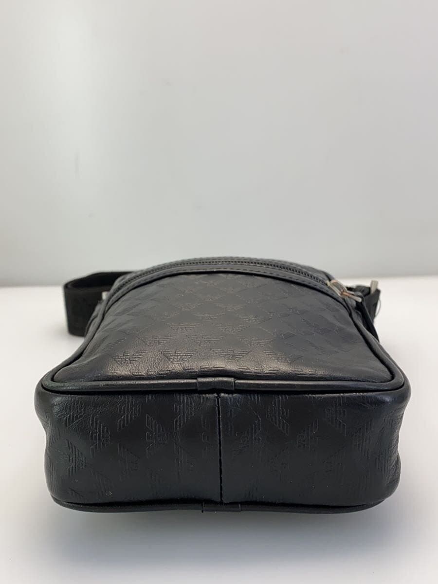 EMPORIO ARMANI Shoulder Bag Cowhide BLK 4